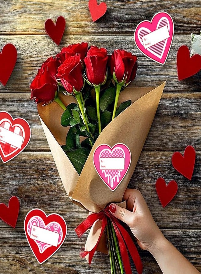 AWEELON 600Pcs Valentine's Day Tag Stickers 2IN Heart to & from Gift Name Tag Self-Adhesive Labels for Holidays and Birthdays Decoration 12 Design - Image 5